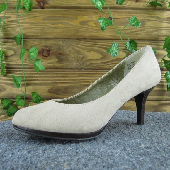 Kelly‎ & Katie Women's Pump Beige Fabric Pump 6.5 Medium Gently Used 2025 - Picture 1 of 7
